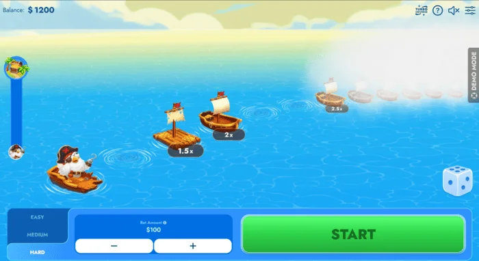 Екран за играње Chicken Pirate Route